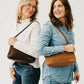 Suede Harper Hobo Shoulder Bag: Chocolate