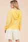 Sunshine Yellow Ribbed Quarter Zip Hoodie