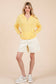Sunshine Yellow Ribbed Quarter Zip Hoodie