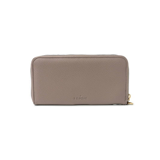 Kedzie Zip-Around Clutch Gray