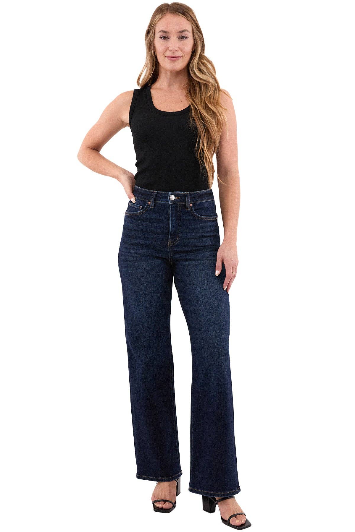 RFM Hailey High Rise Slim Wide Leg Jeans