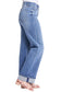 Hailey High Rise Cuff Wide Leg Jeans: Medium Wash