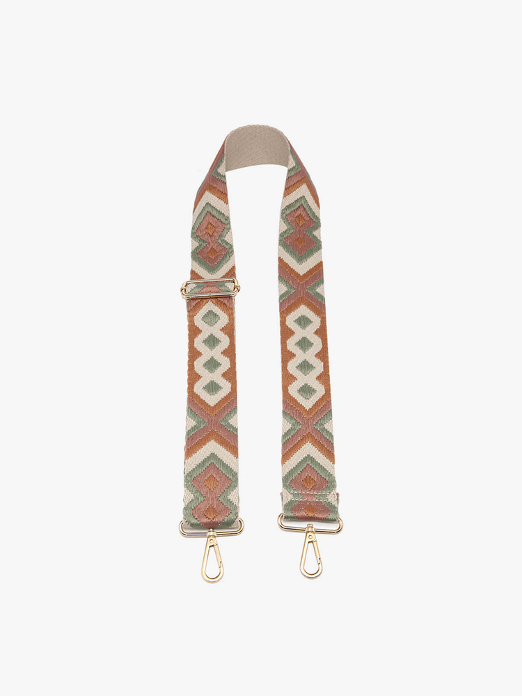 Jen & Co. Camel and Sage Bohemian Guitar Purse Strap