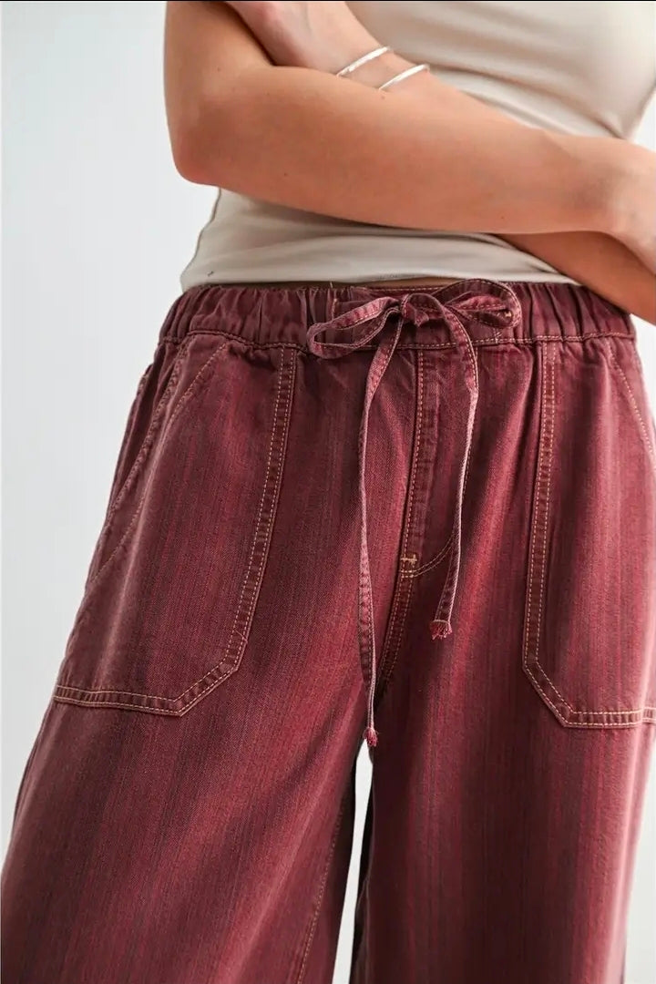 Mica Denim High Rise Wide Leg Jogger - Matisse