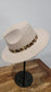 CC Beanie Fedora Hat - Heather Taupe w/Leopard Print Band