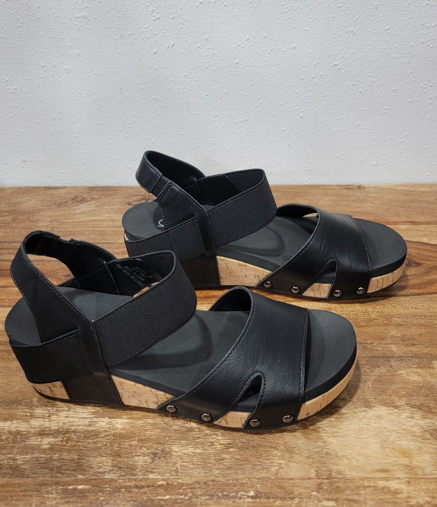 Corkys Better With Time Low Wedge Sandal - Black