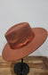 CC Beanie Fedora Hat - Heather Rust