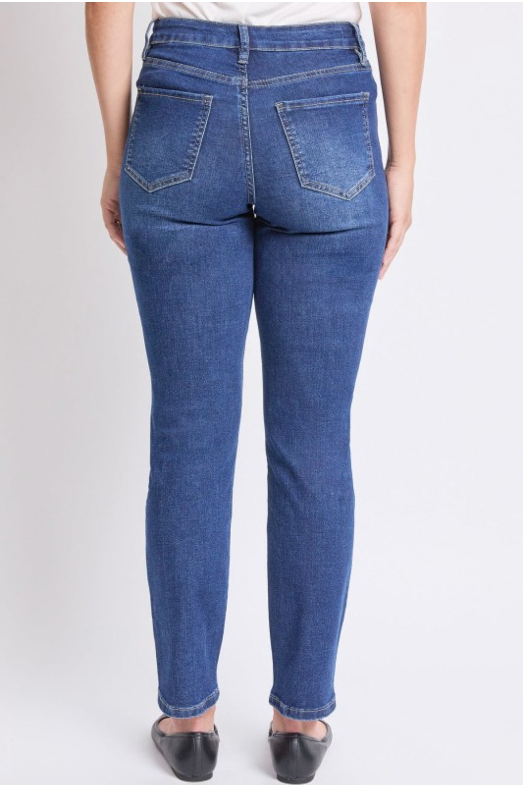 Royalty High Rise Dark Wash Tummy Control Straight Leg Jean