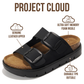 Project Cloud Black Mono Sandal - Gracie