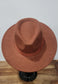 CC Beanie Fedora Hat - Heather Rust