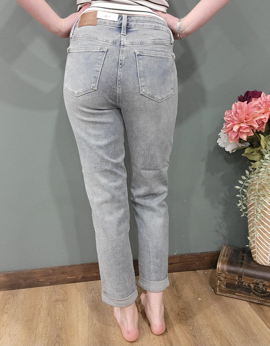 Just Blue High Waist Boyfriend Fit Jean