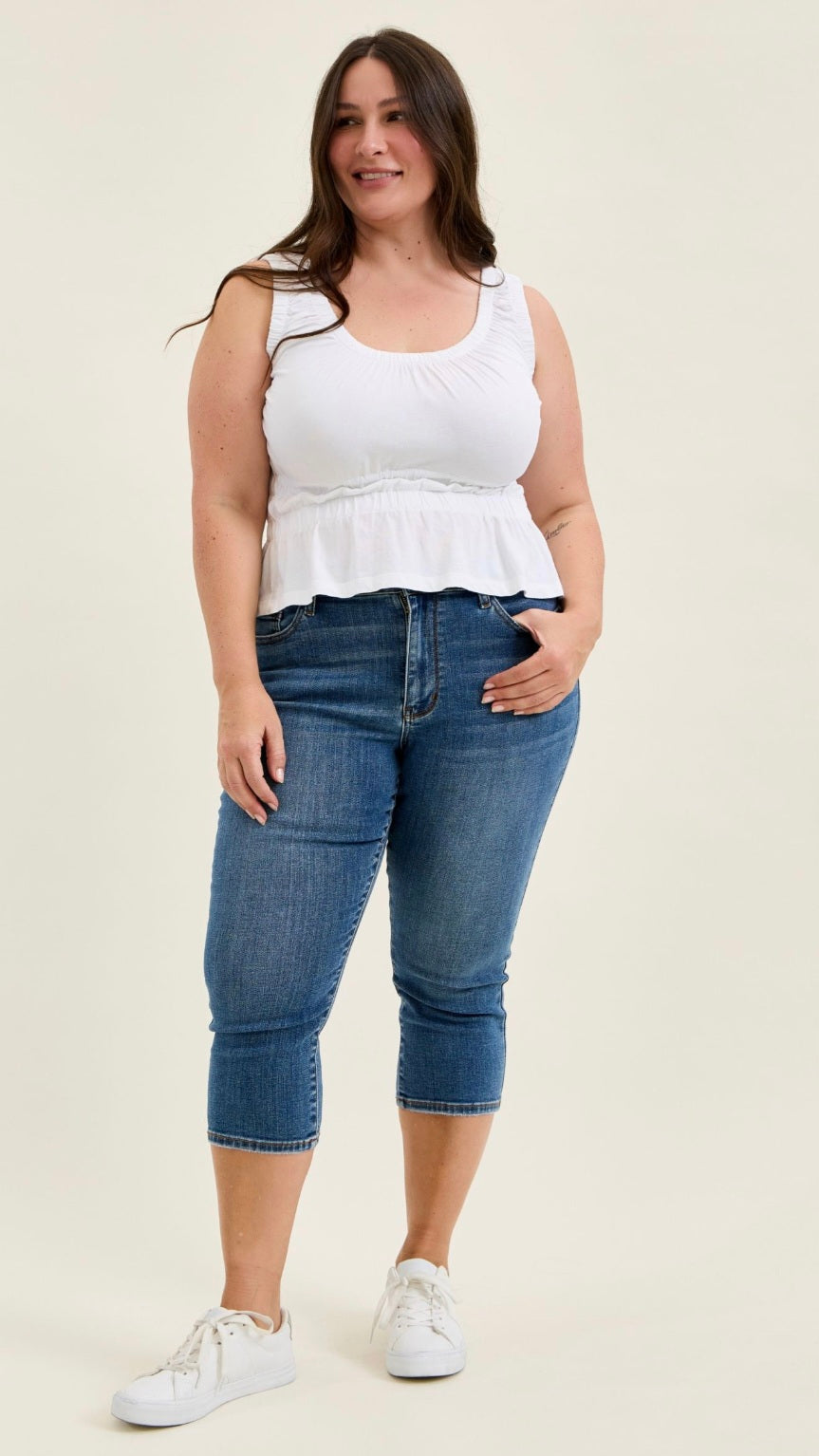 Judy Blue Mid Rise Capri