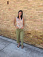 Vervet Crop Wide Leg Eucalyptus Green Denim Jeans