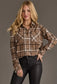 Panache Soft Button Up - Taupe/Black Plaid