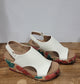 Corkys Carley White Floral 2 Wedge Sandal