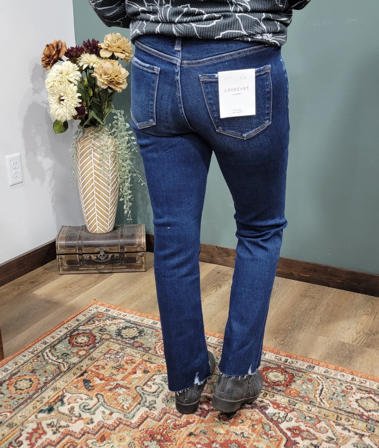 Lovervet Mid Rise Boot Cut Jean - Short Inseam