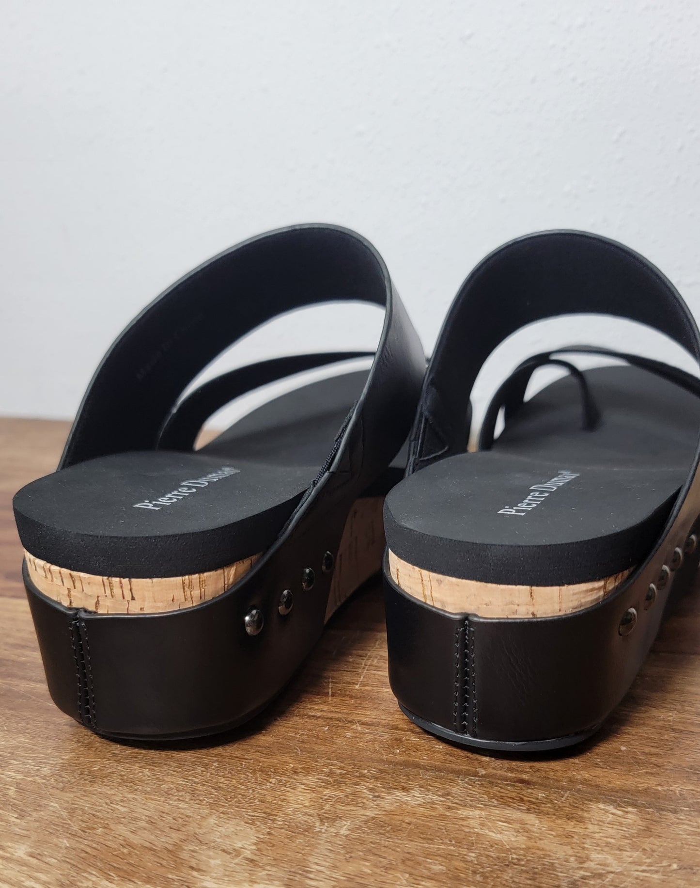 Pierre Dumas Tricia Sandal Wedge - Black