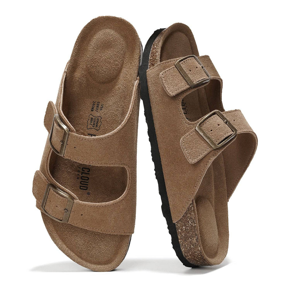 Project Cloud Chestnut Suede Sandal - Valerie