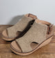 Corkys Falling Hard Wedge Sandal - Tan