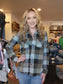 Panache Black & Green Buffalo Plaid Button Up