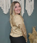 Doe and Rae Champagne Satin Blouse