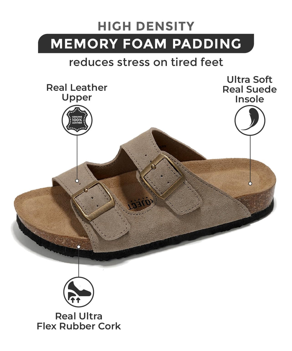 Project Cloud Taupe Suede Sandal - Valerie