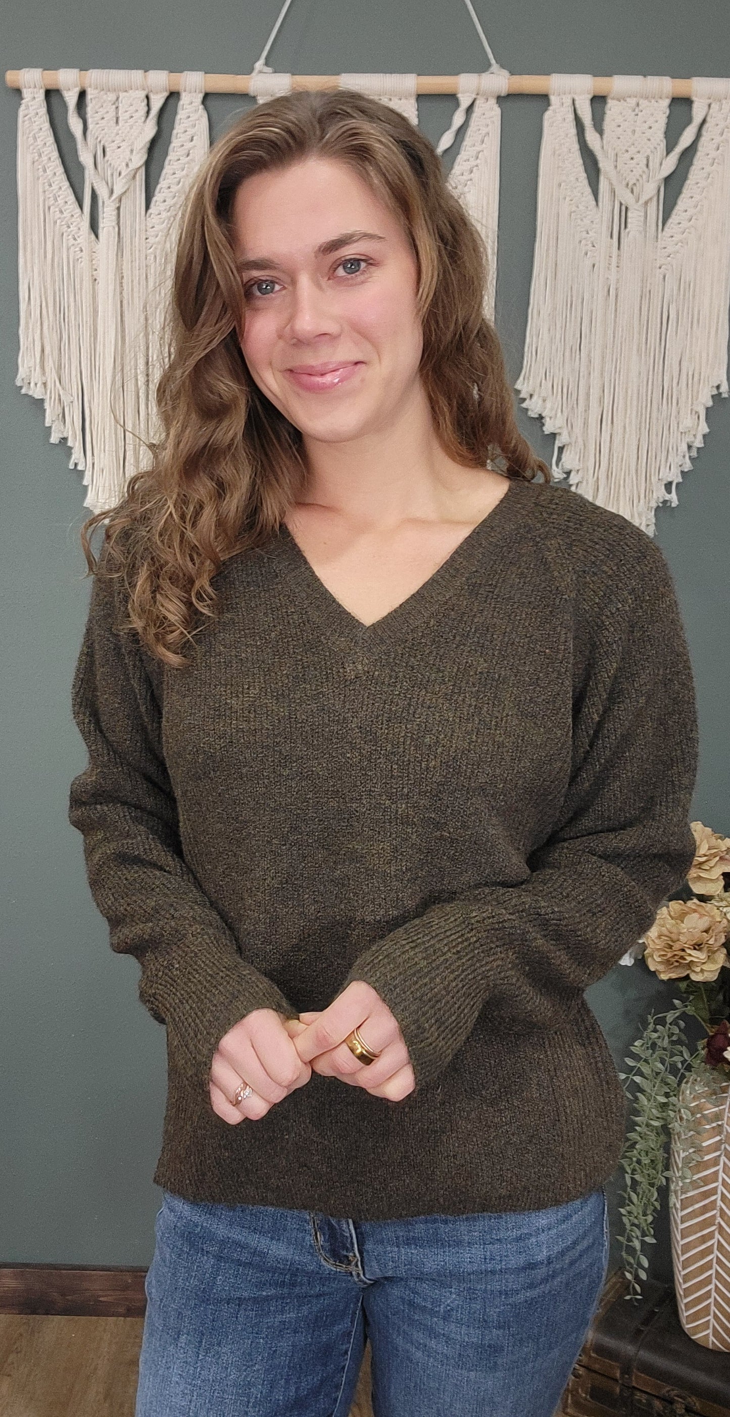 Thread & Supply Heather Forest Green Sweater