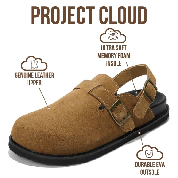 Project Cloud Casi Clog - Chestnut Suede