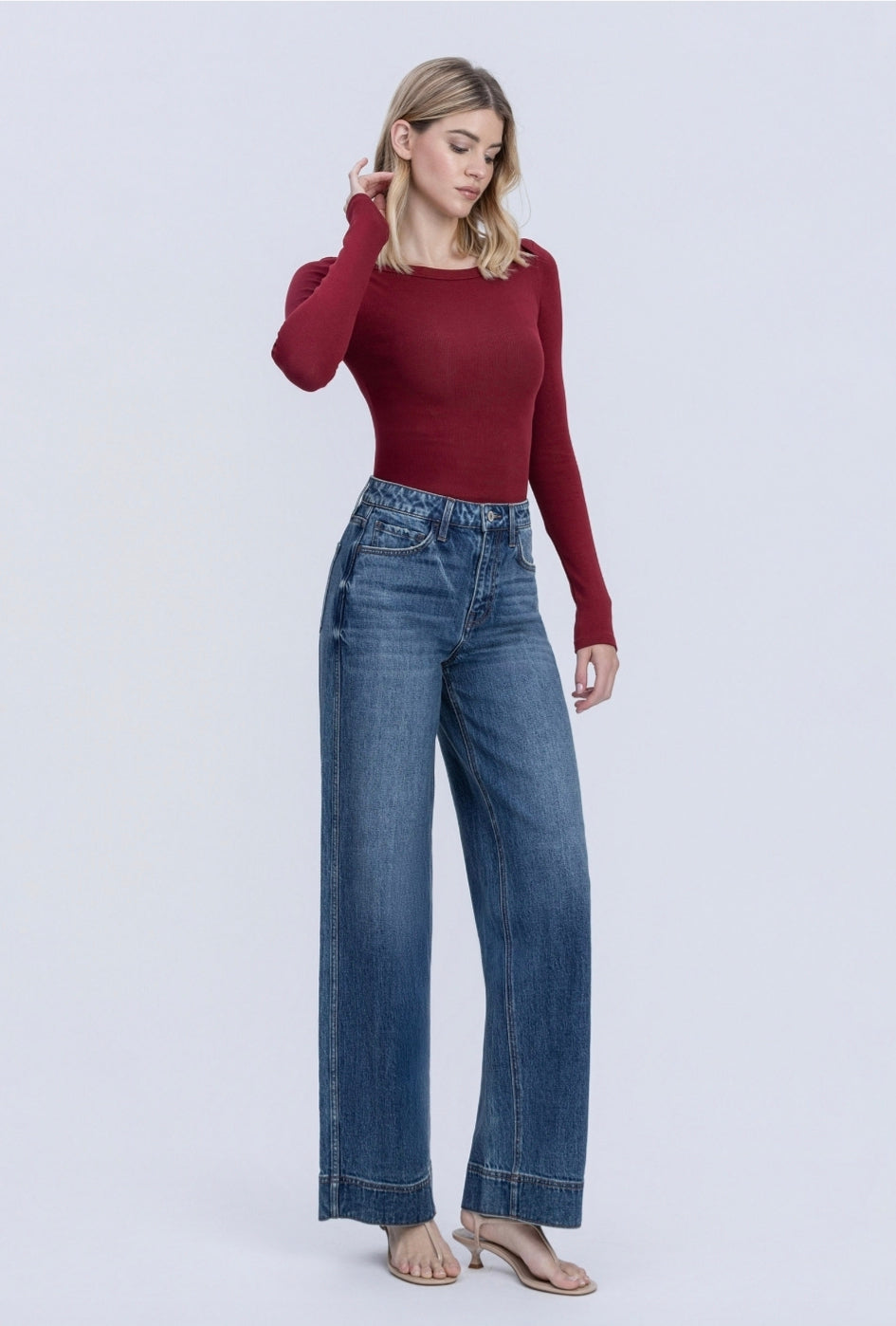 Vervet High Rise Baggy Wide Leg Jean