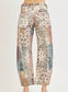 Risen High Rise Slouchy Cropped Barrel Jean - Paisley Patchwork