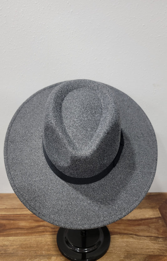 CC Beanie Fedora Hat - Heather Charcoal