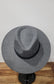 CC Beanie Fedora Hat - Heather Charcoal
