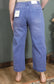 Zenana Acid Washed Barrel Jean - Marlin Blue