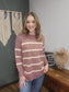 Becool Mauve Stripped Sweater