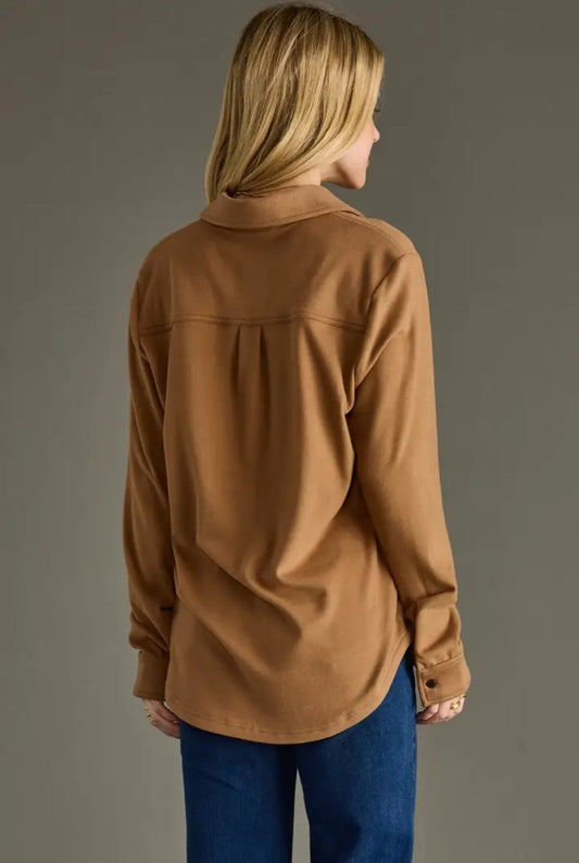 Panache Soft Button Up - Dark Tan