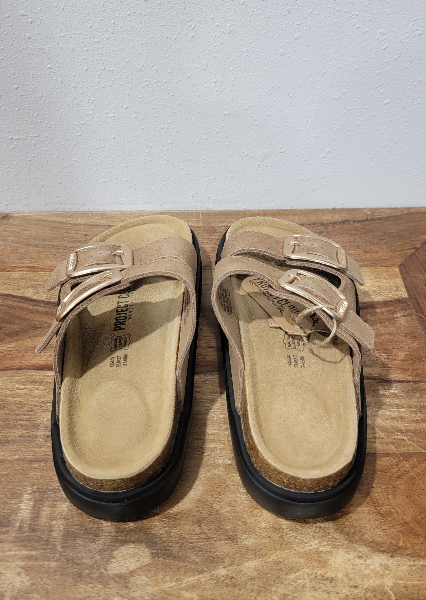 Project Cloud Gracie Leather Sandal - Chocolate Suede