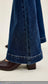 Judy Blue High Rise Petite Flare Trouser Hem