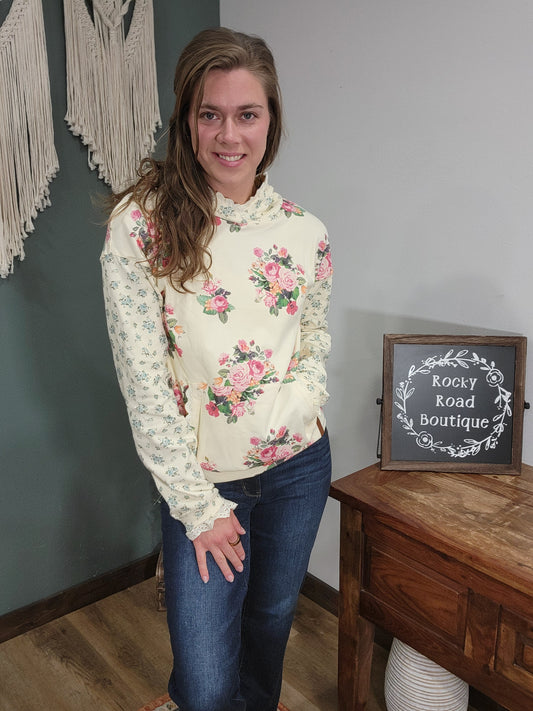 Ampersand Ave University Hoodie - Golden Hour Garden Sweatshirt