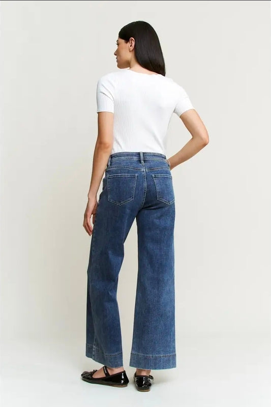 Mica Denim High Rise Wide Crop