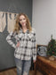 Panache Apparel Long Plaid / Grey/Black/Brown