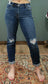 Judy Blue Mid Rise Distressed Slim Fit Jeans