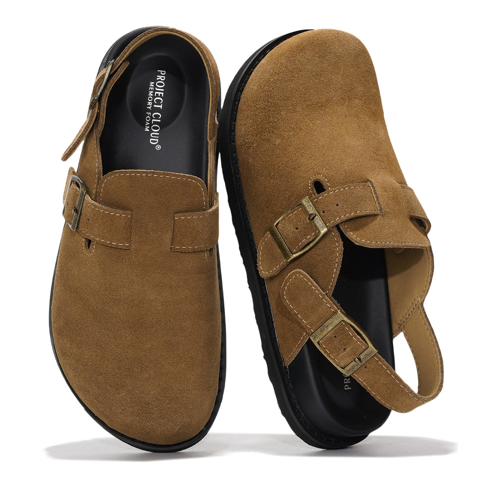 Project Cloud Casi Clog - Chestnut Suede
