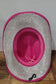 CC Beanie Western Cowboy Hat - Hot Pink w/Rhinestones