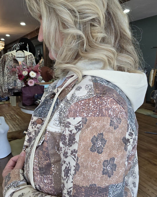 Risen Paisley Patchwork Denim Jacket