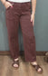 Risen High Rise Ankle Cuffed Barrel Jean- Choco Brown
