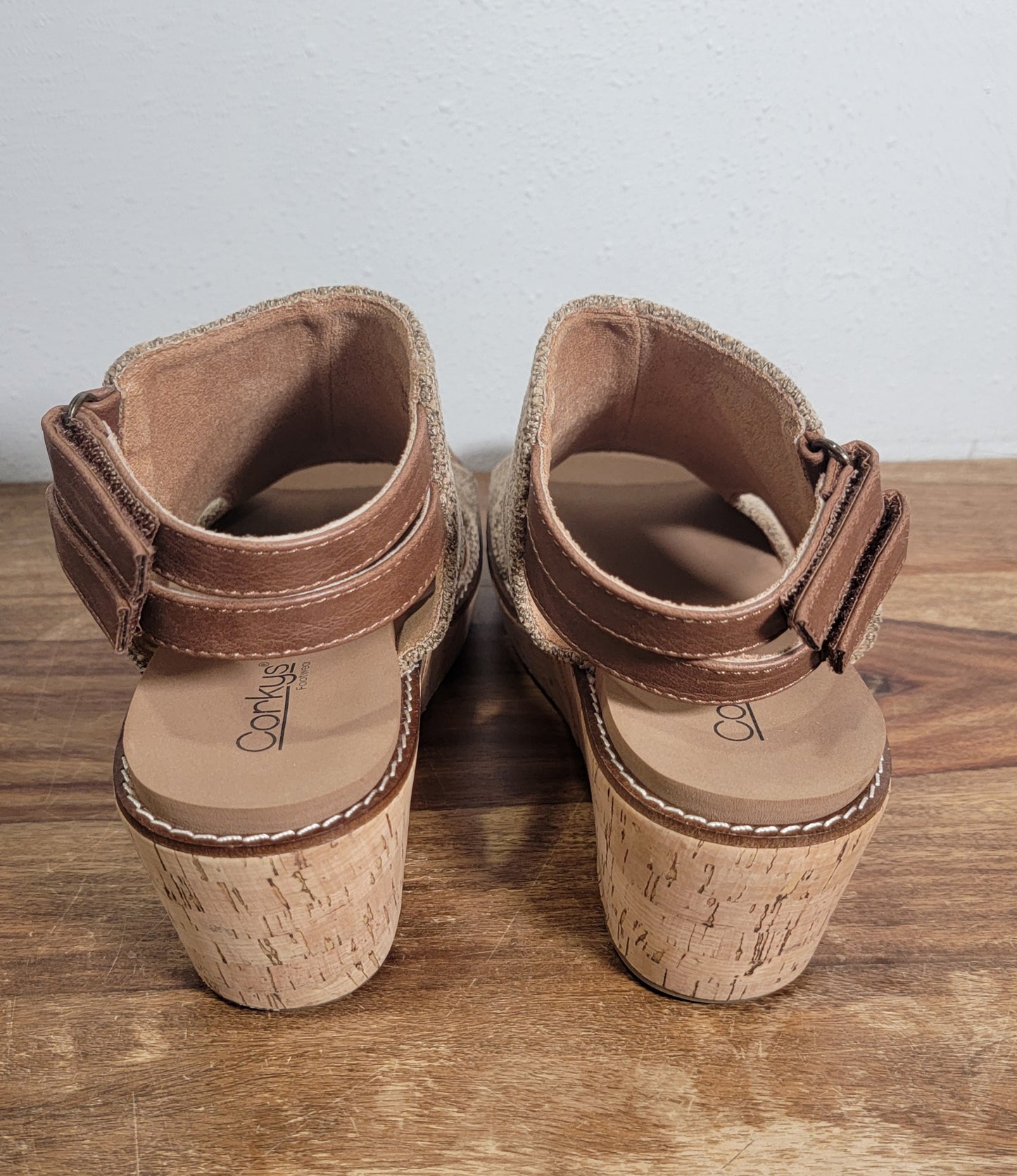 Corkys Falling Hard Wedge Sandal - Tan