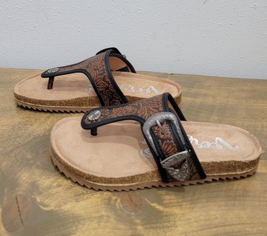 Very G Texas Sandal in Black Chocolate