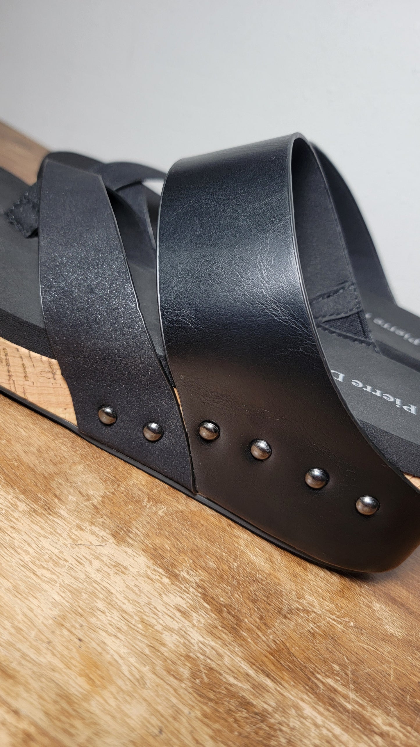 Pierre Dumas Tricia Sandal Wedge - Black