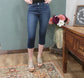 Judy Blue Mid Rise Skinny Fit Capri