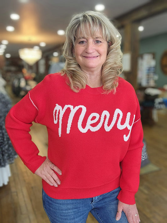 Miracle Red Merry Sweater